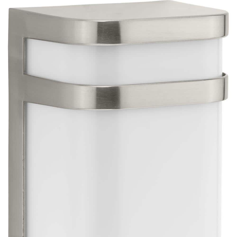 Valera 16" Brushed Nickel LED Wall Lantern with Acrylic Shade