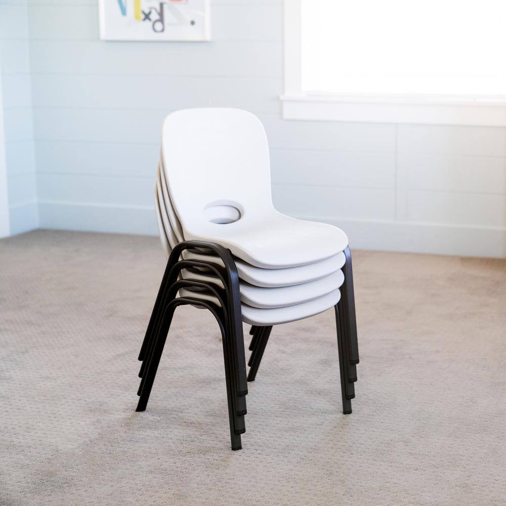 Almond Polyethylene Stackable School Chair for Kids