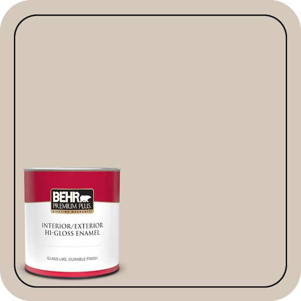 BEHR PREMIUM PLUS 1 qt. #BNC-02 Understated Hi-Gloss Enamel Interior/Exterior Paint & Primer