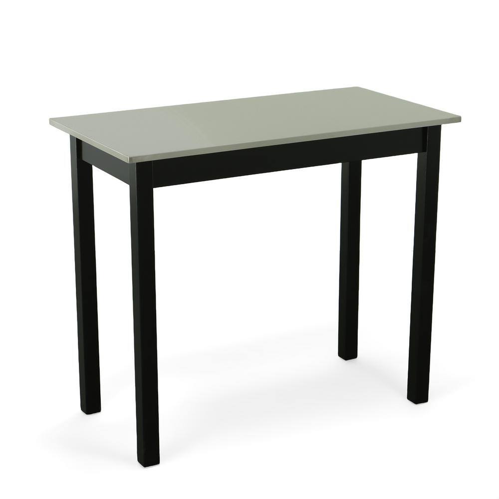 Martin Black Wood Counter Height Table with Stainless Steel Top