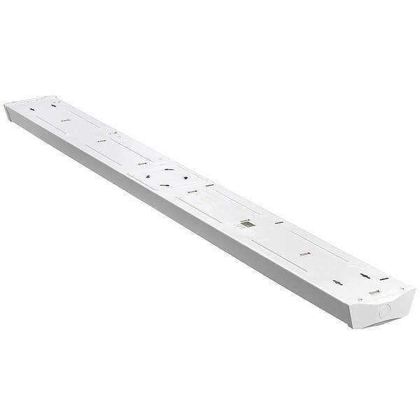 ETI 4 ft. 3600 Lumens Integrated LED White Wraparound Ceiling Light Flush Mount Multi-Volt Bright White 4000K (6-pack) 49956866