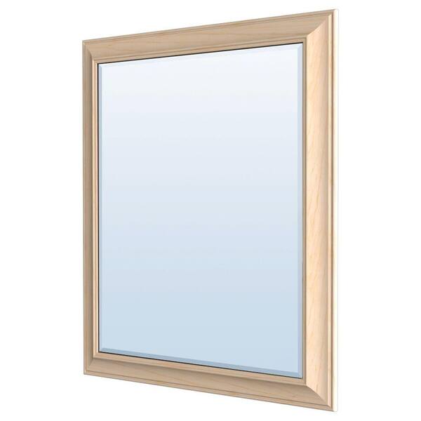 MasterBath 36 in. L x 30 in. W Wall Mirror in Natural Maple