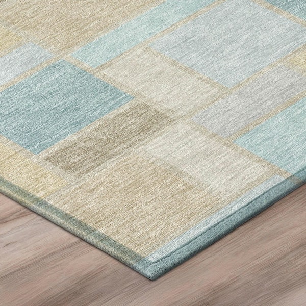 Chantille Machine Washable Indoor/Outdoor Abstract ACN3110 Linen 10 ft. x 14 ft. Area Rug