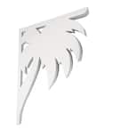 Decorative 16 in. Paintable PVC Palm Mailbox or Porch Bracket