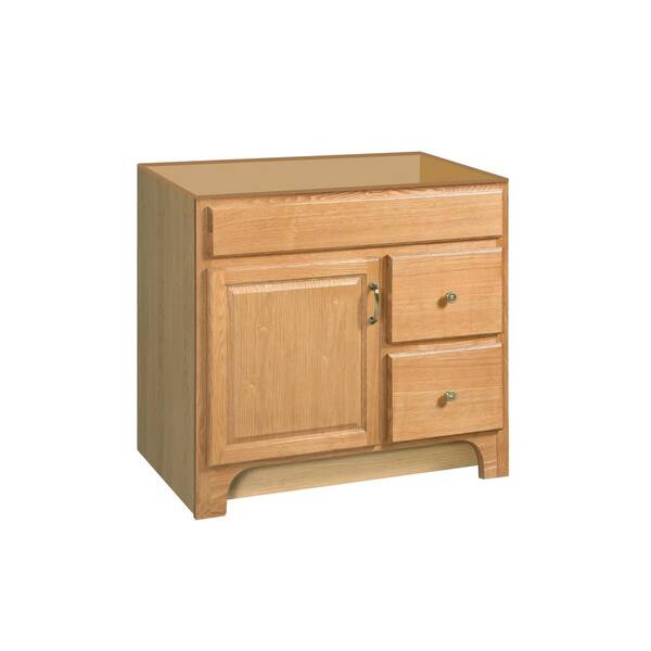 Design House Richland 36 in. W x 21 in. D Unassembled Vanity Cabinet Only in Nutmeg Oak
