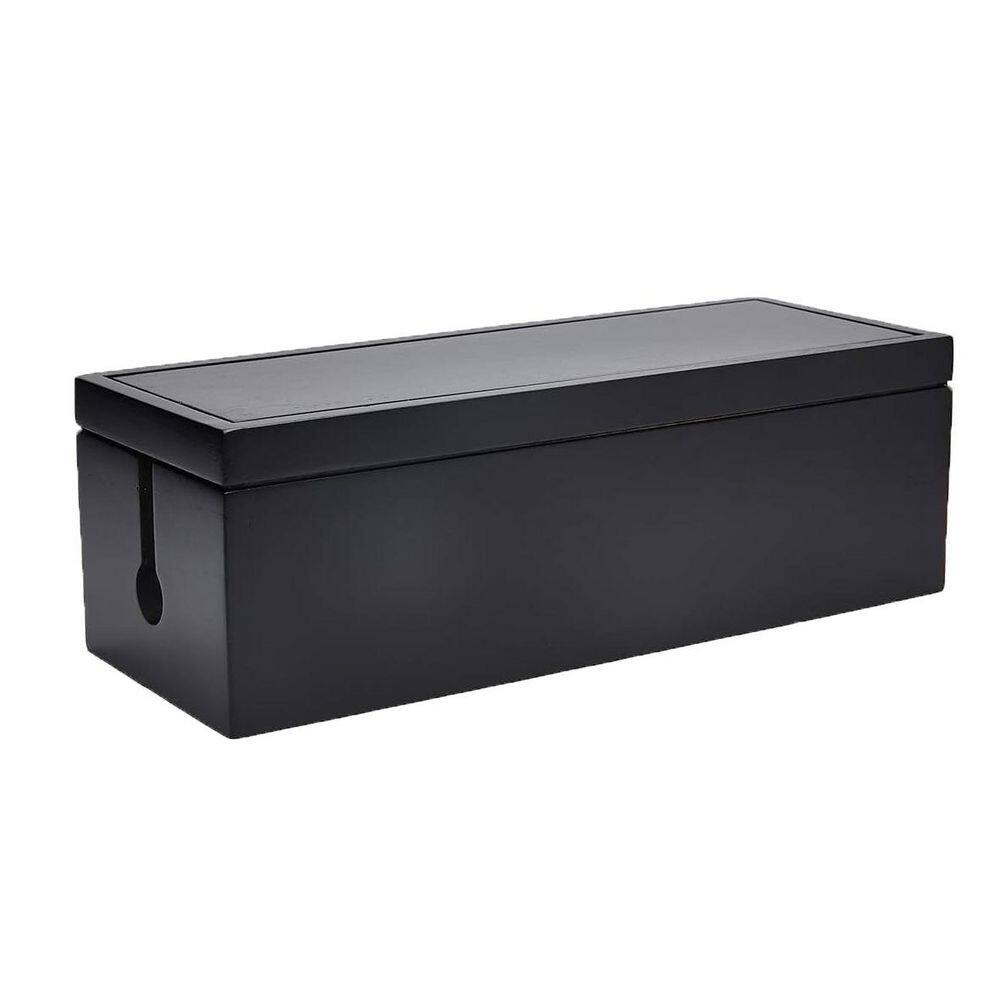 Wood Series Large Cord Organizer Box Cable Management Concealer Cover Black for Home Office Kitchen 1 Piece price history on PriceWatchPro
