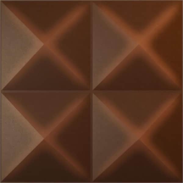 11-7/8 in. W x 11-7/8 in. H Tirana EnduraWall Decorative 3D Wall Panel, Aged Metallic Rust (Covers 0.98 Sq.Ft.)