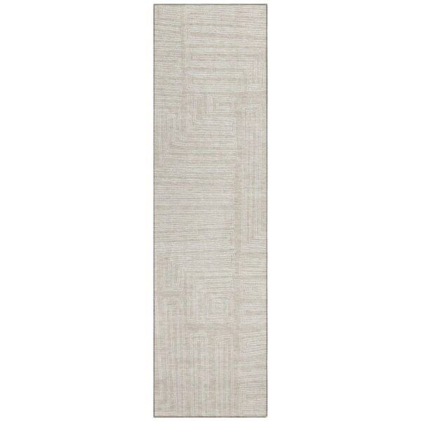 Chantille Machine Washable Indoor/Outdoor Abstract ACN1045 Beige 2 ft. 3 in. x 7 ft. 6 in. Area Rug