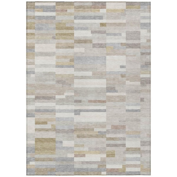 Chantille Machine Washable Indoor/Outdoor Abstract ACN3107 Ivory 3 ft. x 5 ft. Area Rug