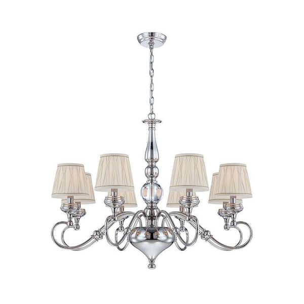 World Imports Sophia Collection 8-Light Polished Nickel Chandelier