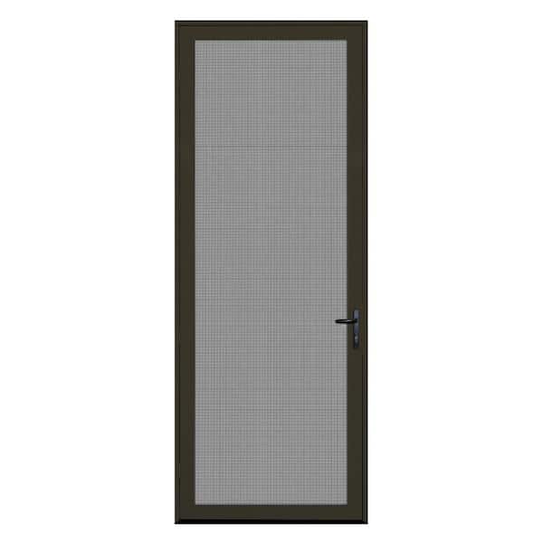 Ultimate 2.1 Meshtec 36 in. x 96 in. Right Hand Outswing Bronze Aluminum Security Door with Meshtec Screen