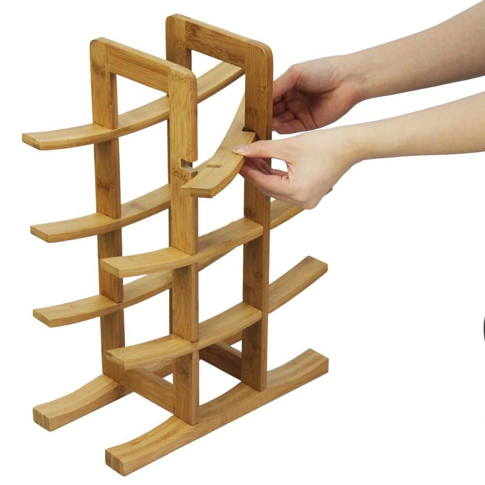Natural Bamboo 12-Bottle Countertop Wine Rack