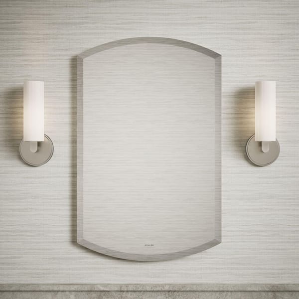 Archer 20 in. W x 31 in. H Single Door Mirrored Recessed Medicine Cabinet in Anodized Aluminum