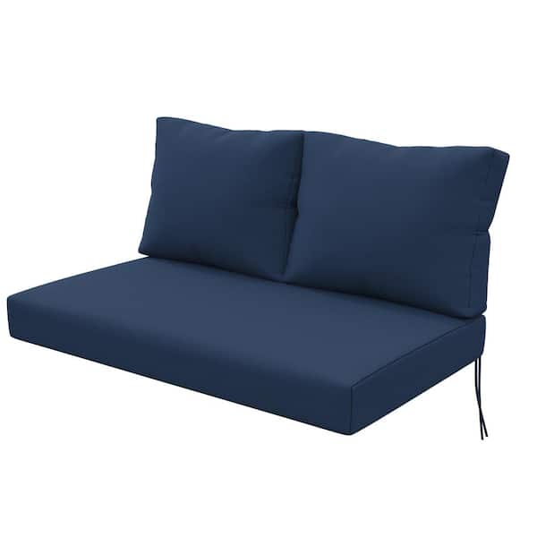 WNP 46 in. x 26 in. Outdoor Patio Replacement Loveseat Cushion Set with ...