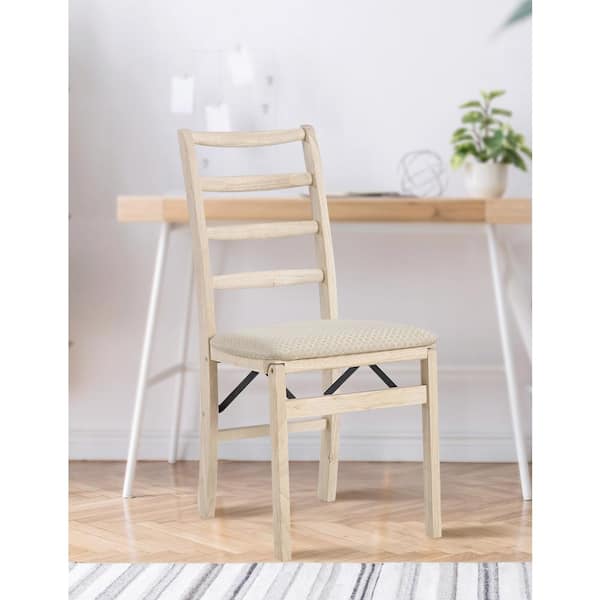Unbranded Shaker Ladderback Upholstered Folding Chairs (Set of 2)