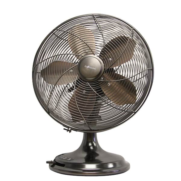 12 inch Bronze Retro Desk Pedestal Fan