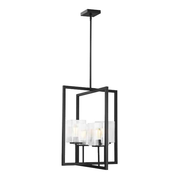 Visual Comfort Studio Collection  Sea Gull 6528504-12 Gereon 4 Light 24  inch Black Pendant Ceiling Light