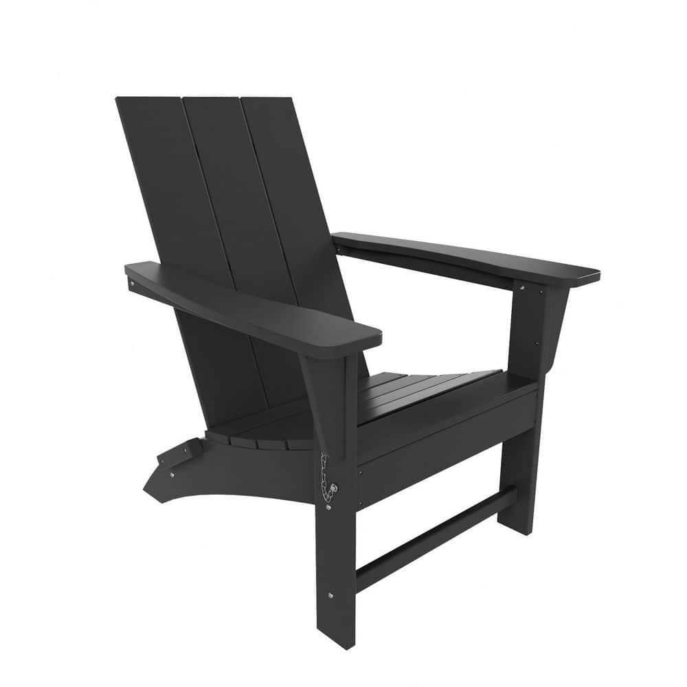 WESTIN OUTDOOR Shoreside Gray Modern Folding Plastic Adirondack Chair