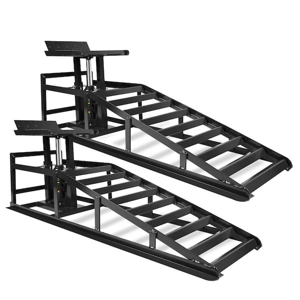 MYWISH Hydraulic Steel Car Service Ramps 5-Ton High-Lift Auto