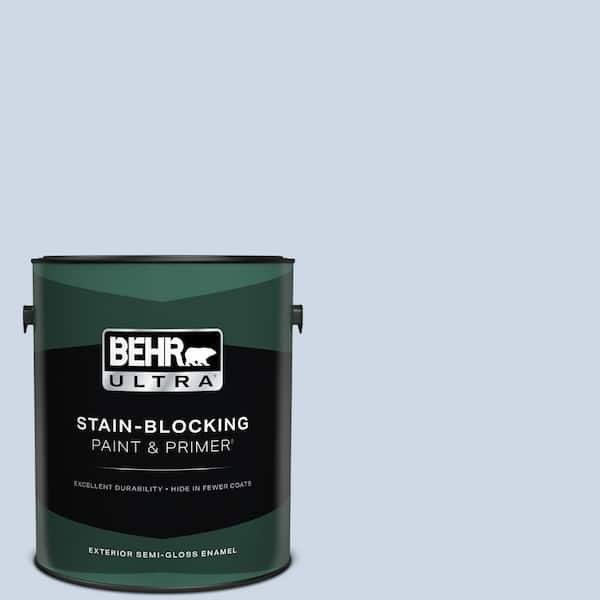 BEHR ULTRA 1 gal. #600C-2 Silent Ripple Semi-Gloss Enamel Exterior Paint & Primer