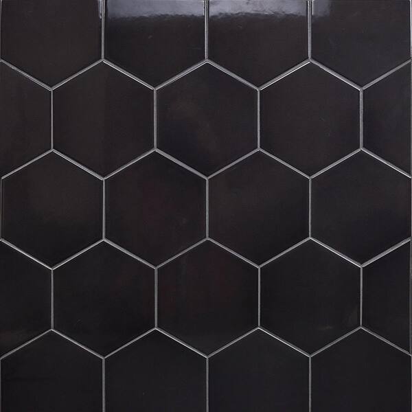 Ivy Hill Tile Bethlehem Hexagon Dark Gray 5.9 in. x 6.96 in. x 8mm ...