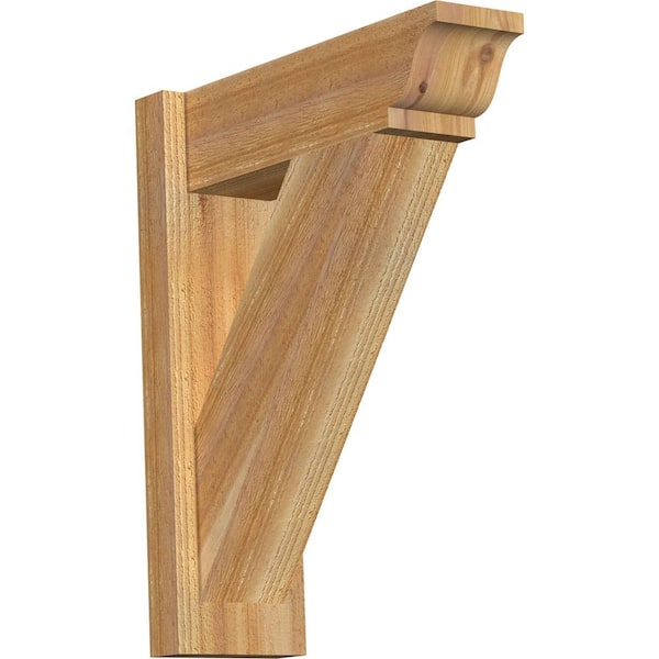 Ekena Millwork 6 in. x 22 in. x 18 in. Western Red Cedar Traditional Rough Sawn Outlooker