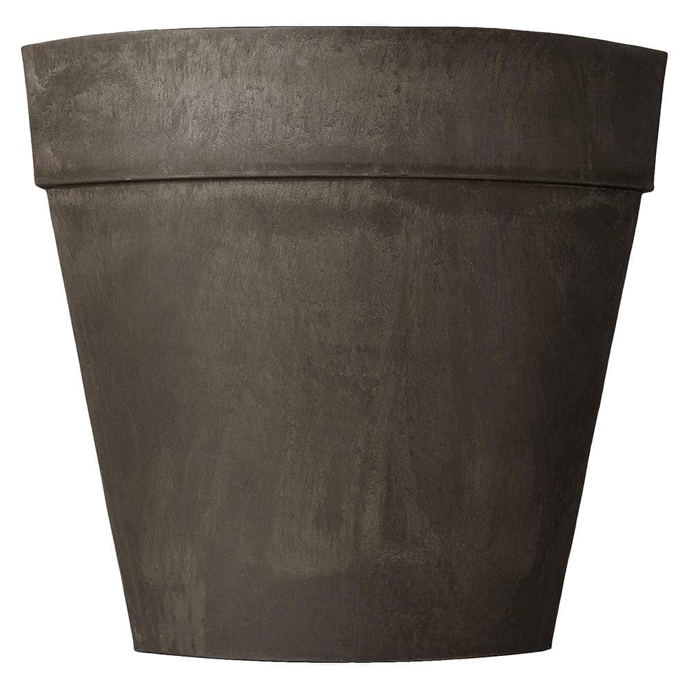 Large Dark Charcoal Recycled Plastic Corner Planter Pot