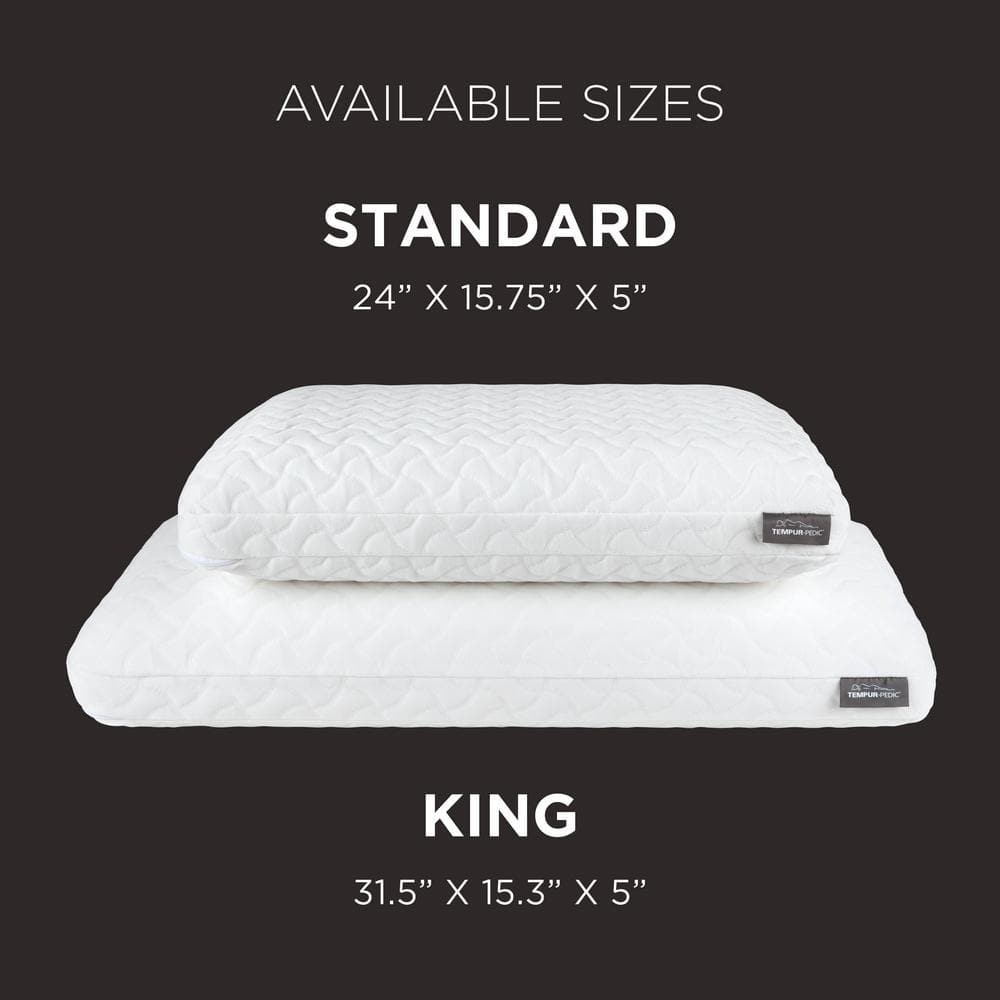 Standard White Memory Foam Cloud Pillow with Washable Cover