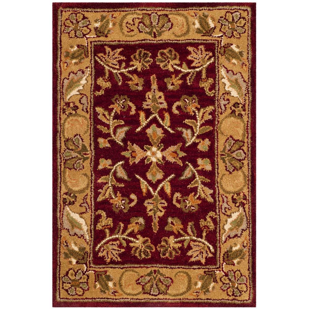 Heritage Hand-Tufted Wool Rectangular Rug in Luscious Red