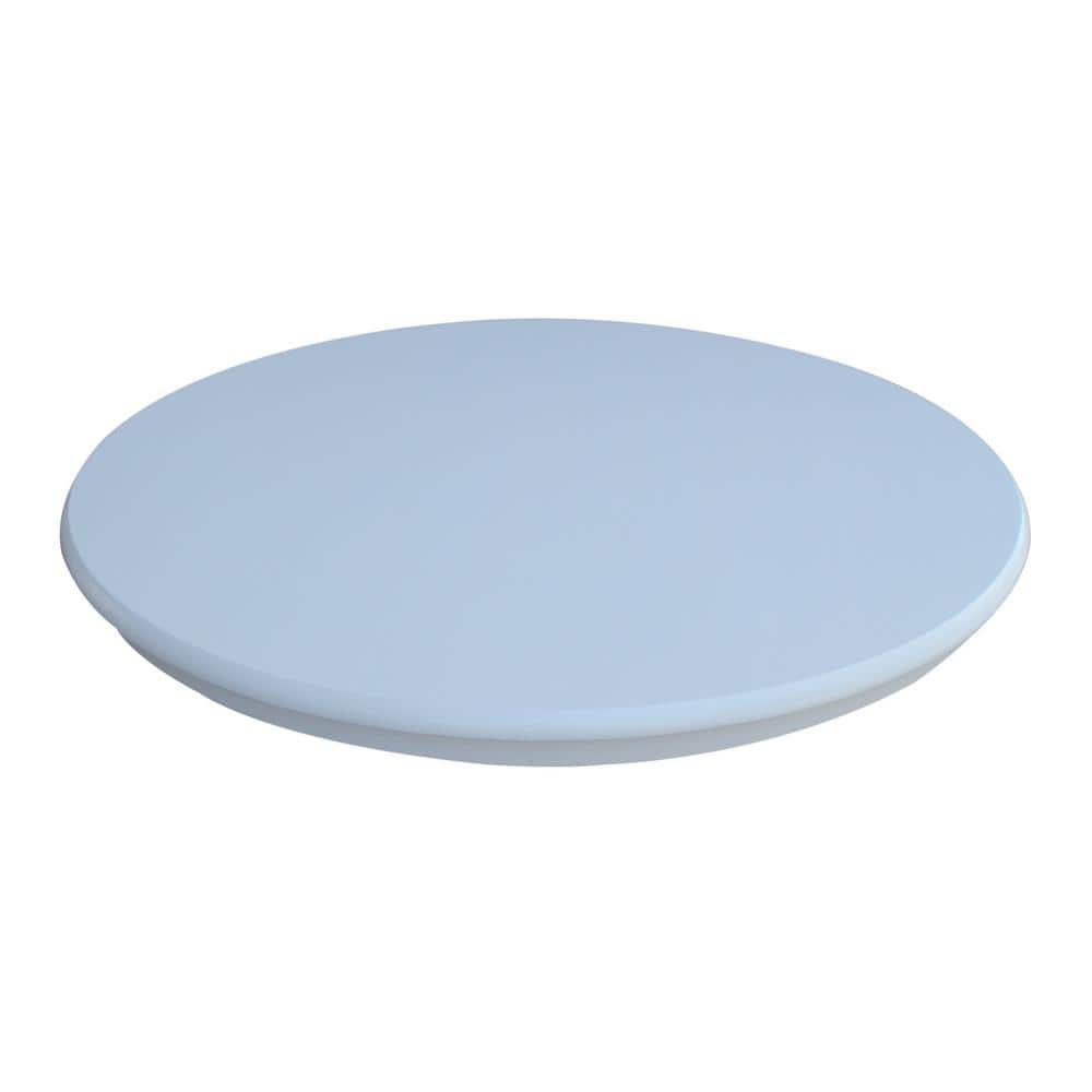 36" Round White Painted Wood Pedestal Dining Table