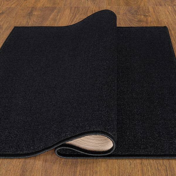 Ottomanson Basics Collection Non-Slip Rubberback Modern Solid Design 2x3 Indoor Area Rug/Entryway Mat, 2 ft. 3 in. x 3 ft., Brown