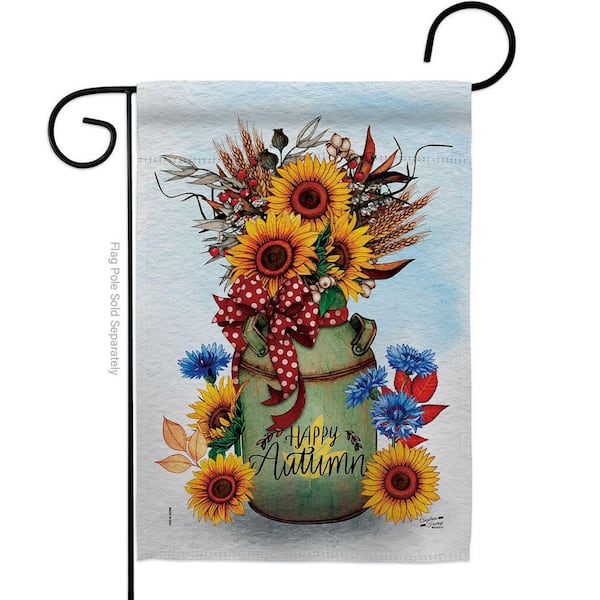 Angeleno Heritage MADE AND DESIGNED LOS ANGELES CALIFORNIA 13 in. x 18.5 in. Autumn Milkcan Garden Flag Double-Sided Falltime Decorative Vertical Flags