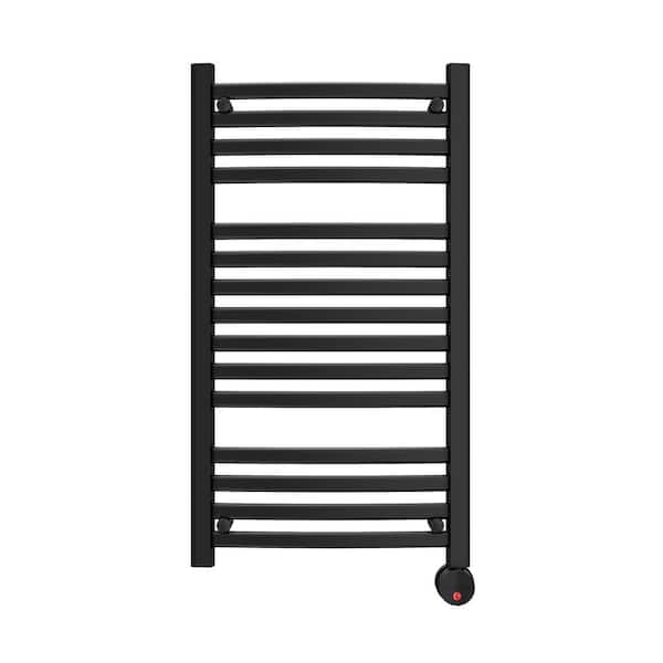 Broadway 20 (in.) Triple Wall-Mounted Electric Hardwire Towel Warmer in Matte Black