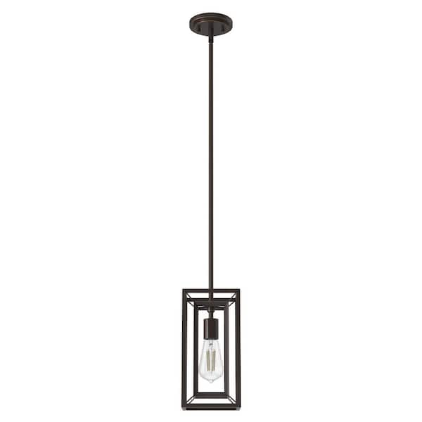 Doherty 1-Light Onyx Bengal Island Mini Pendant Light