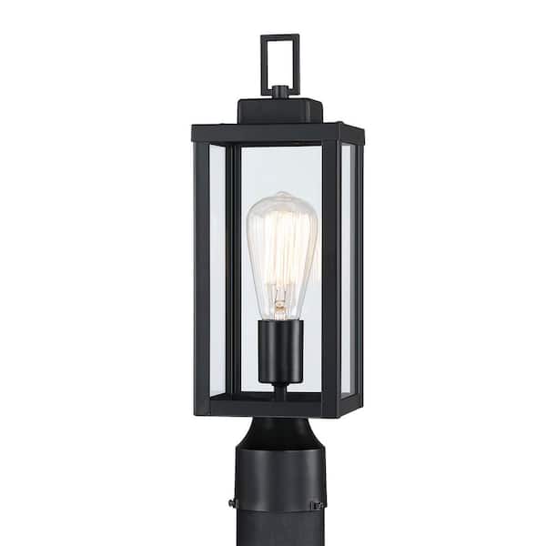 Hukoro Martin 16.5 in.1-Light Mattle Black Metal Hardwired Outdoor Weather Resistant Post Light