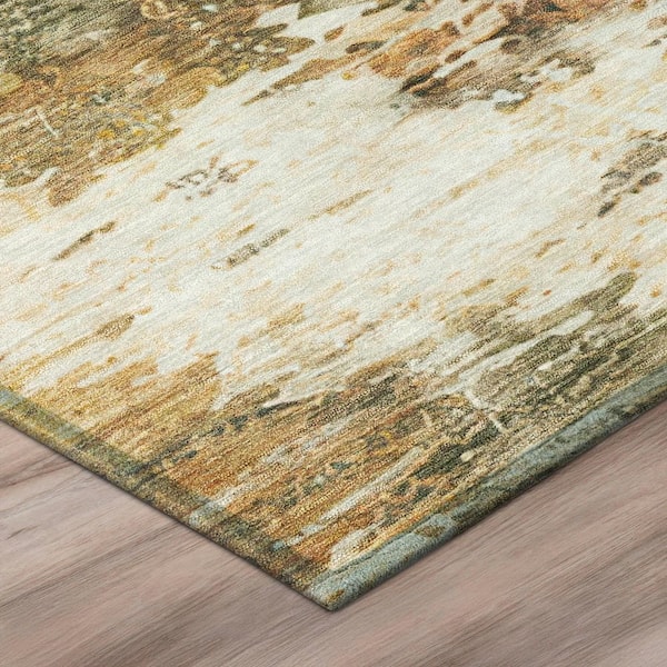 Chantille Machine Washable Indoor/Outdoor Abstract ACN2874 Aloe 9 ft. x 12 ft. Area Rug