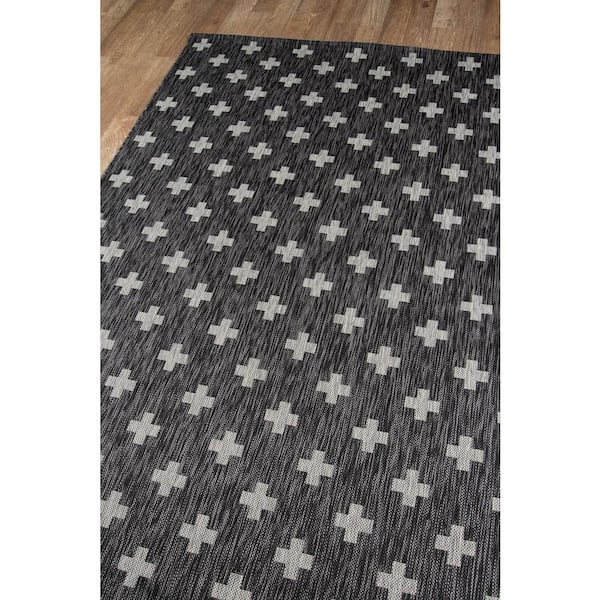 Umbria Charcoal 2 ft. x 3 ft. Indoor/Outdoor Area Rug
