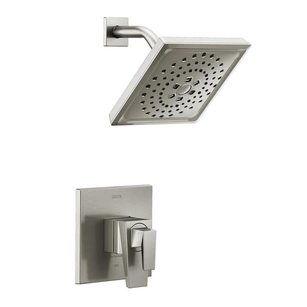 Delta Trillian 1-Handle Wall-Mount Shower Trim Kit in Lumicoat Stainless (Valve Not Included)