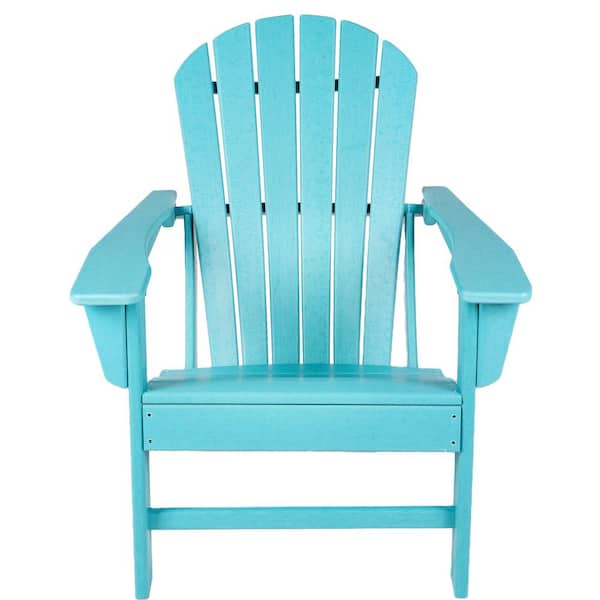 Unbranded Blue Reclining Composite Weather Resistant Outdoor Adirondack Chair