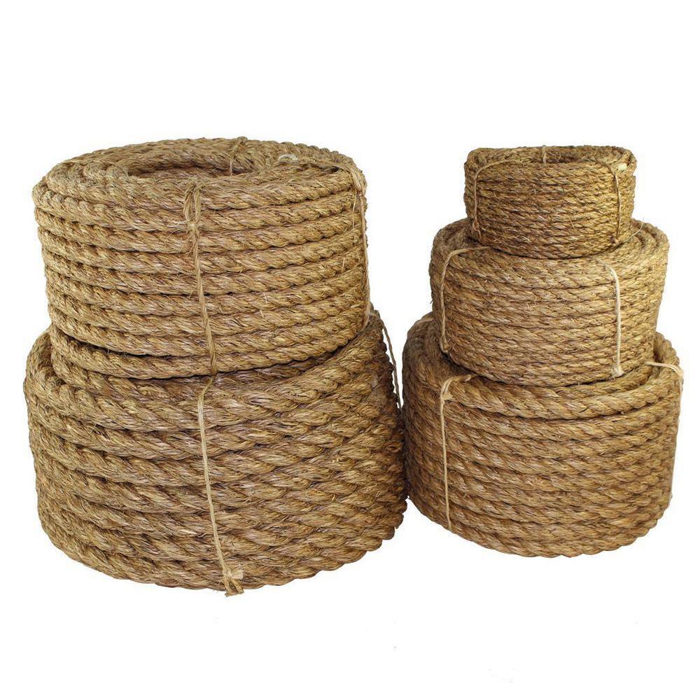 5/8 in. x 500 ft. - Twisted Manila 3 Strand Natural Fiber Utility Rope price history on PriceWatchPro