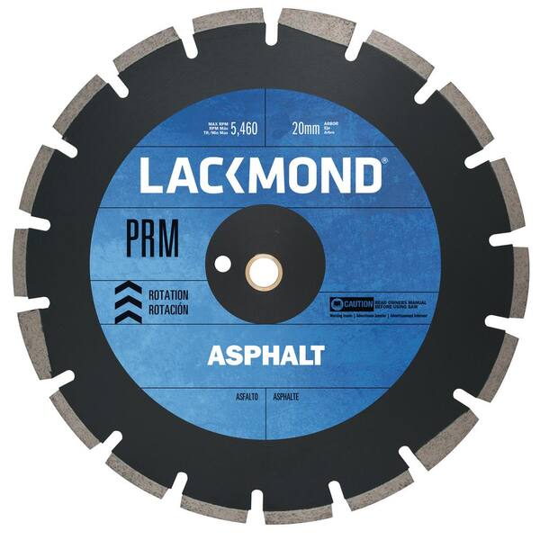 Lackmond PRM Series Asphalt/Block Blade 12 in. x 0.125 in. - 20 mm Arbor