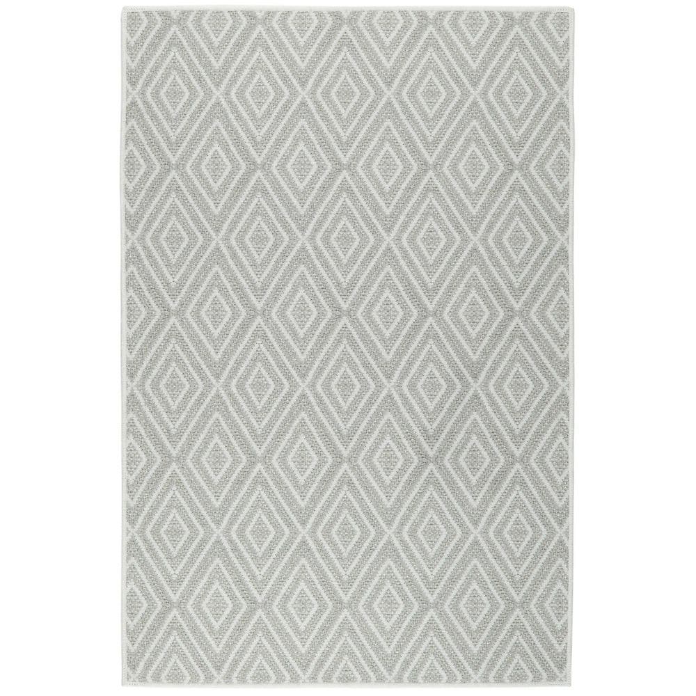 Diamond Machine Washable Platinum/White 3 ft. x 5 ft. Indoor Area Rug price history on PriceWatchPro