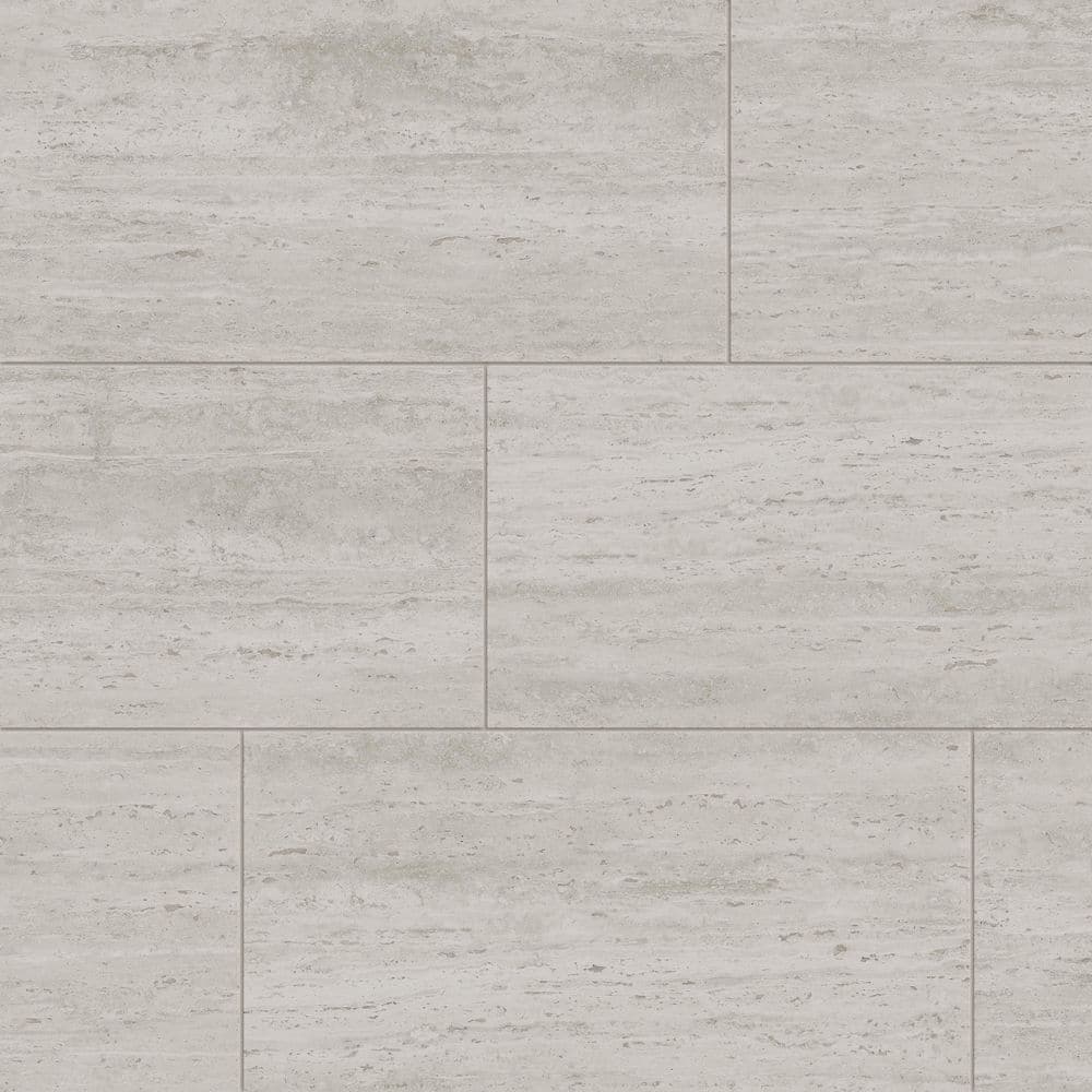 Travertine Silver Matte 12 in. x 24 in. Stone Look Porcelain Floor and Wall Tile (15.50 sq. ft./Case) price history on PriceWatchPro