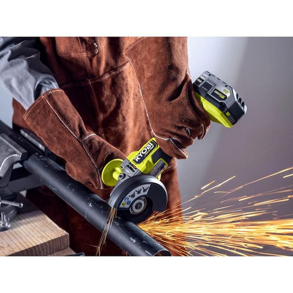 RYOBI ONE+ HP Brushless Cordless 4-1/2 in. Angle Grinder with FREE 2.0 Ah Battery (2-Pack) PBLAG01B-PBP2006 - The Home Depot