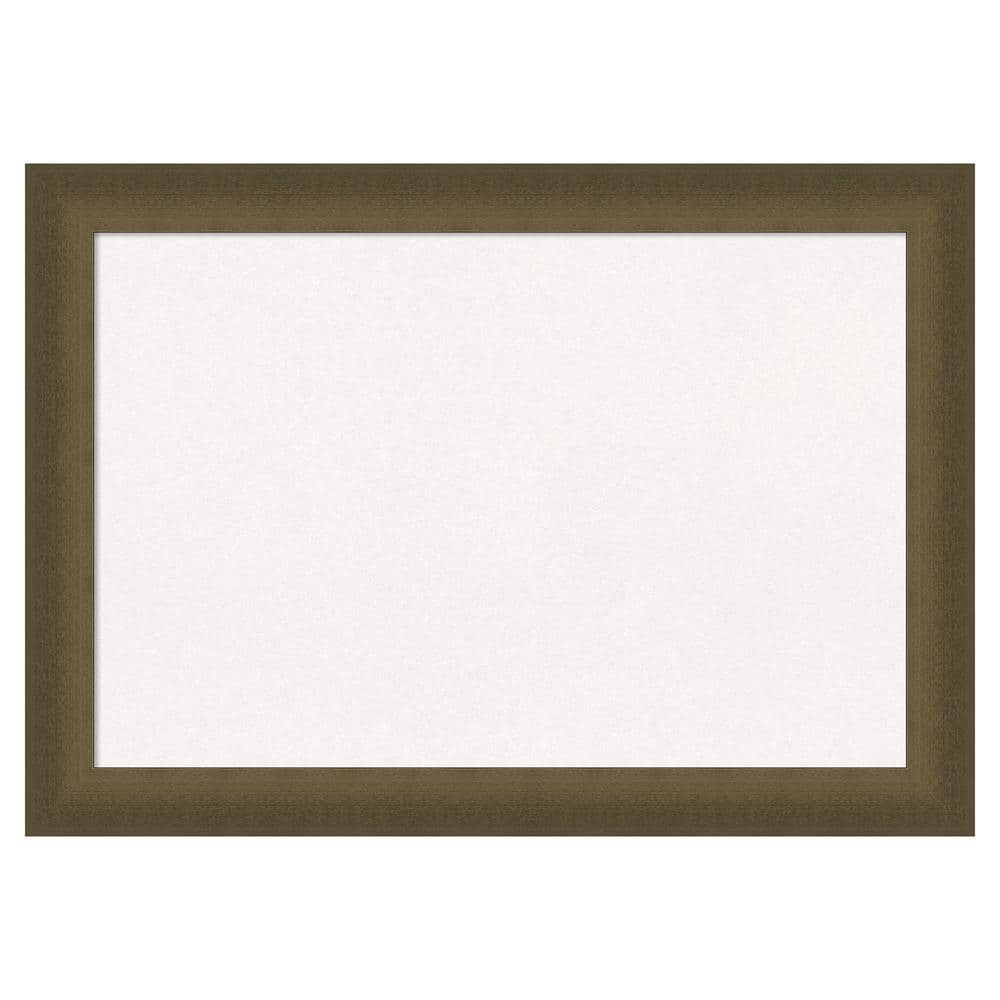 Amanti Art Blaine Light Bronze Narrow White Corkboard 28 in. x 20 in ...