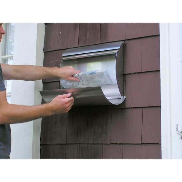 Spira Stainless Steel Wall Mount Locking Mailbox Spira Stainless Steel Wall Mount Locking Mailbox
