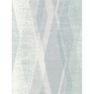 Torrance Seafoam Distressed Geometric Paper Strippable Wallpaper (Covers 57.8 sq. ft.)