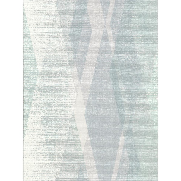 Brewster Torrance Seafoam Distressed Geometric Paper Strippable Wallpaper (Covers 57.8 sq. ft.)
