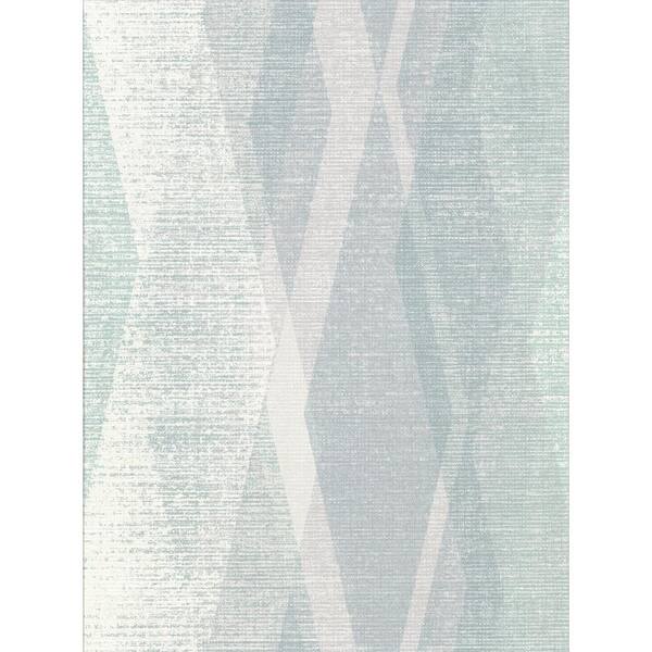 Brewster Torrance Seafoam Distressed Geometric Wallpaper Sample