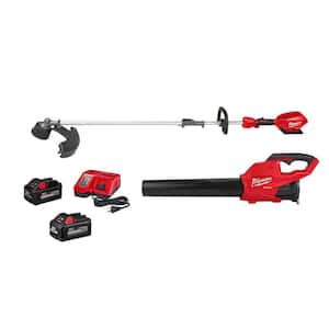 M18 FUEL 18V Lithium-Ion Brushless Cordless QUIK-LOK String Trimmer/Blower Combo Kit w/(1)8AH and (1)6AH Batteries